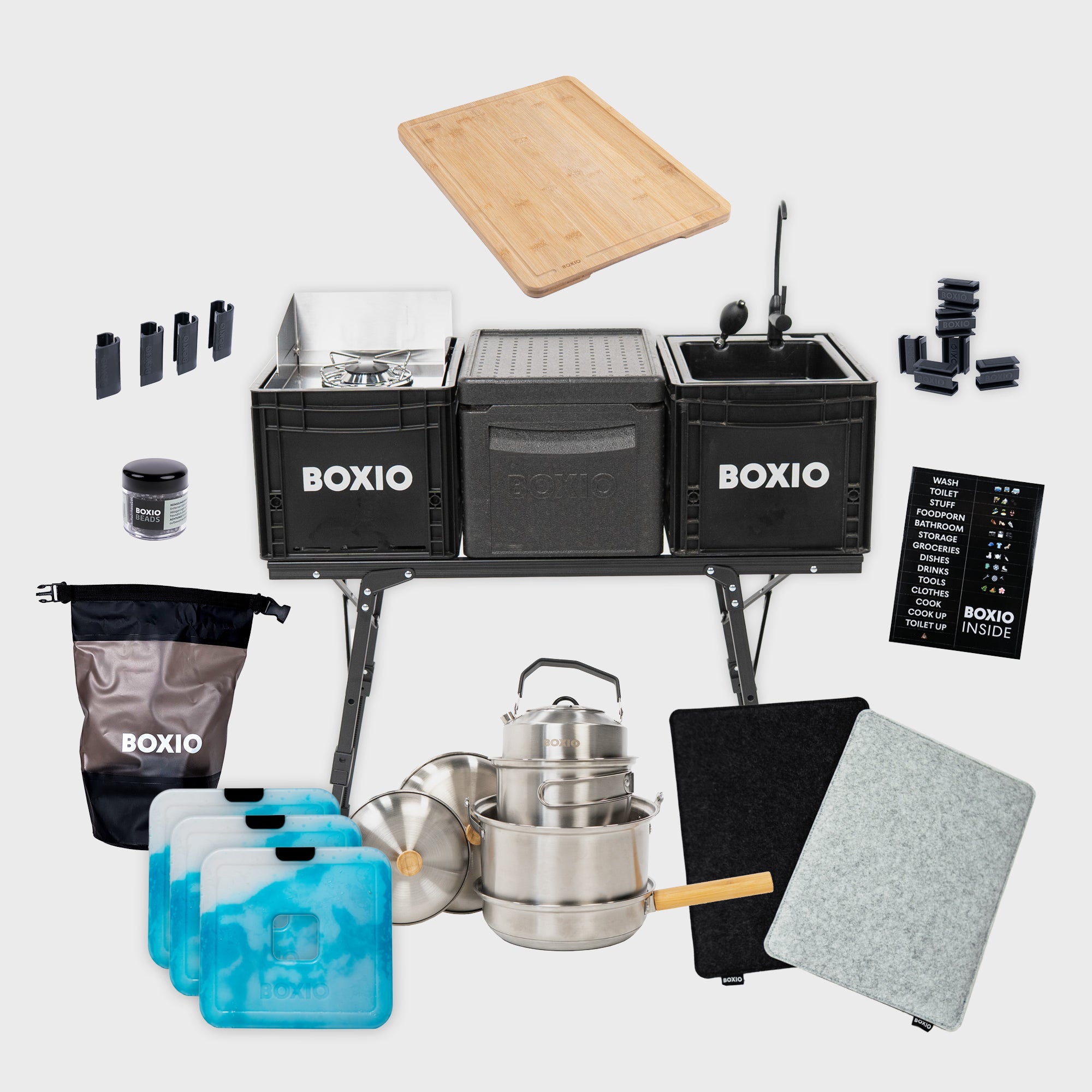 BOXIO KITCHEN PLUS I Mobile Outdoorküche mit Stehhöhe