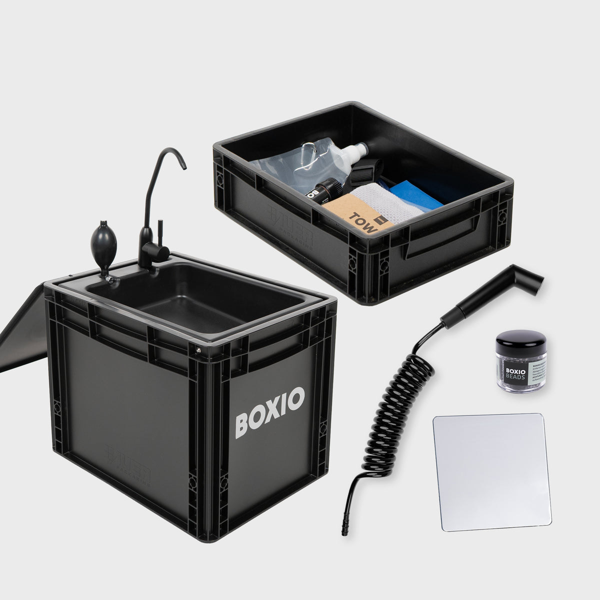 BOXIO WASH XL Max+ I XL-Campingwaschbecken mit Wasserfilter