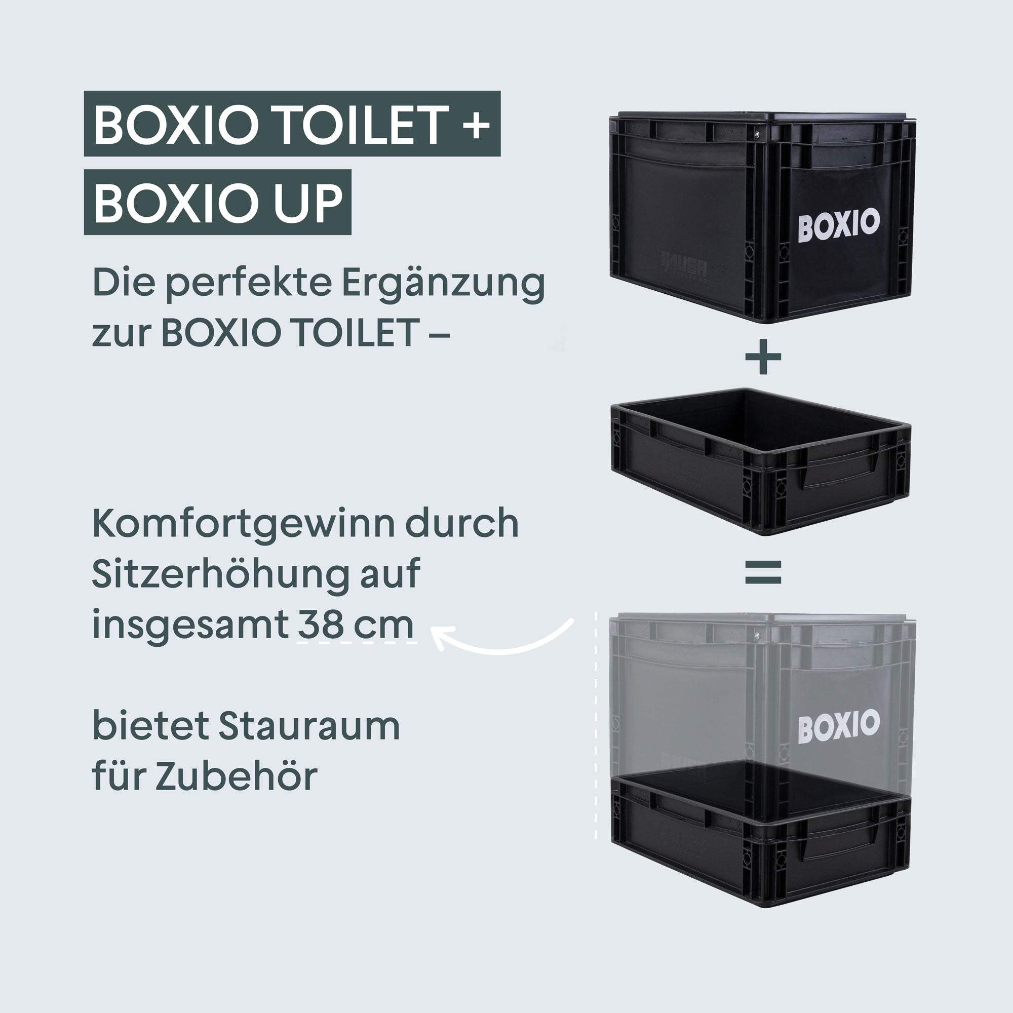 Euroboxerhöhung mit Hanfstreu