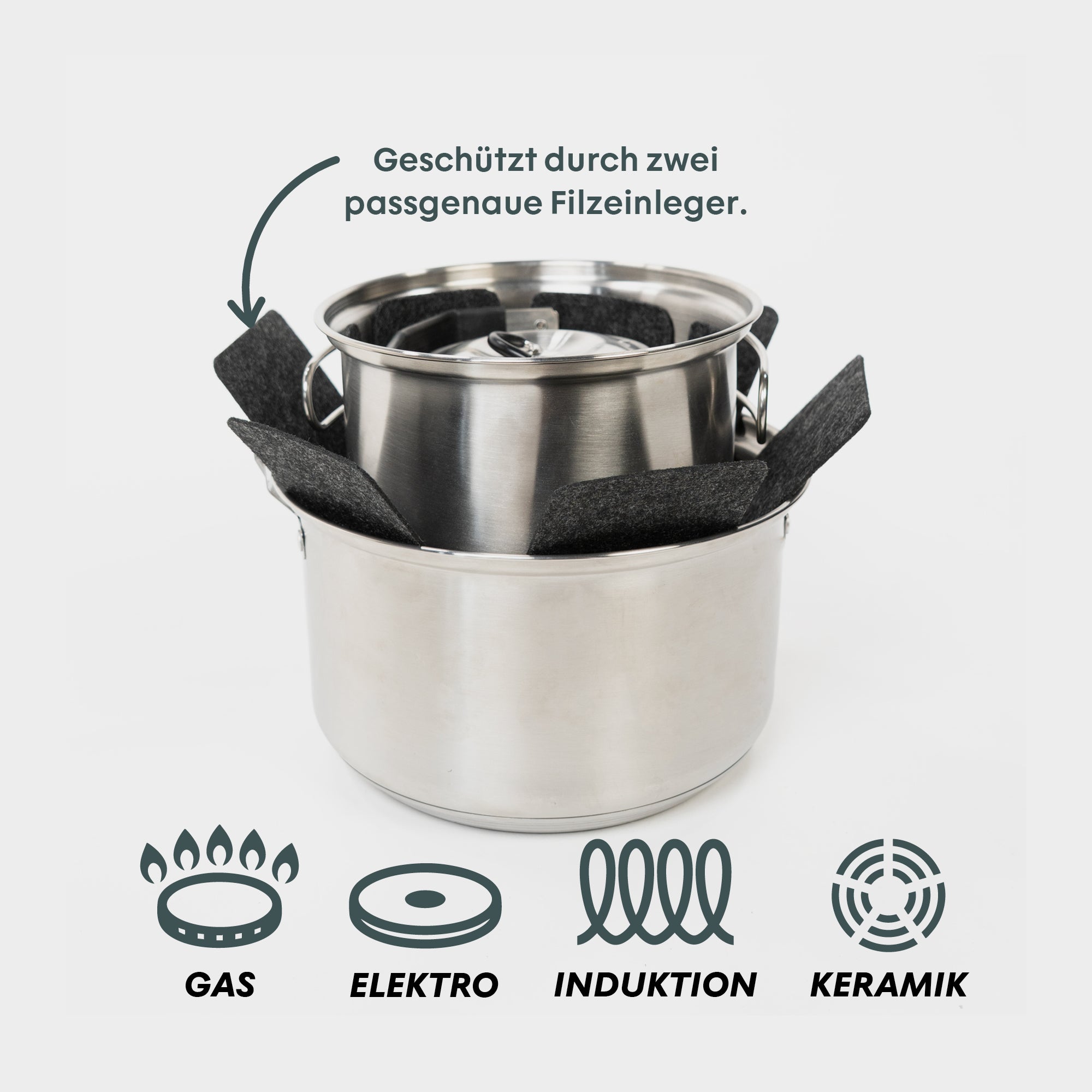 BOXIO COOK PLUS | Mobiler Gaskocher mit Topfset