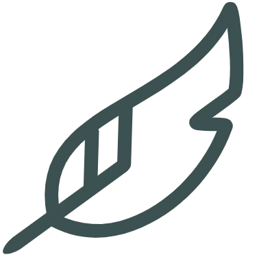 Grüne stilisierte Blattform mit feinen Adern, symbolisiert Natur und ökologische Themen.